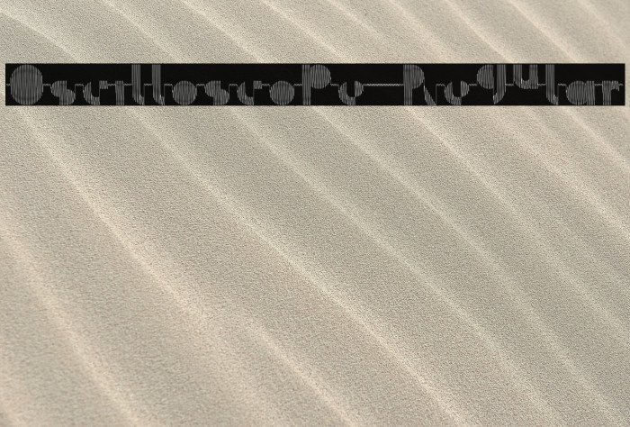 Oscilloscope Regular Font examples