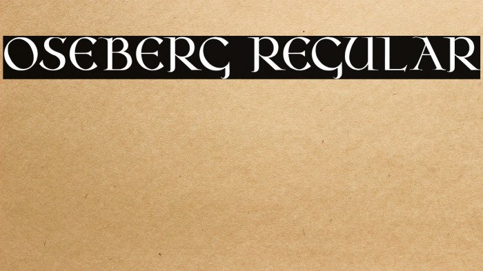 Oseberg Regular Example 3