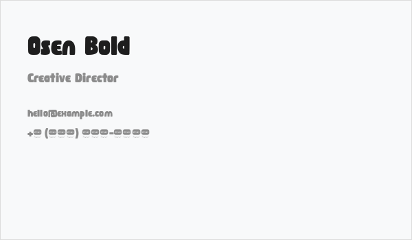 Osen Bold Business Card