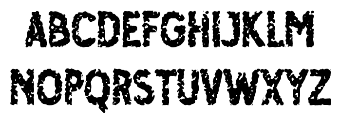 Osgiliath Noise Font LOWERCASE