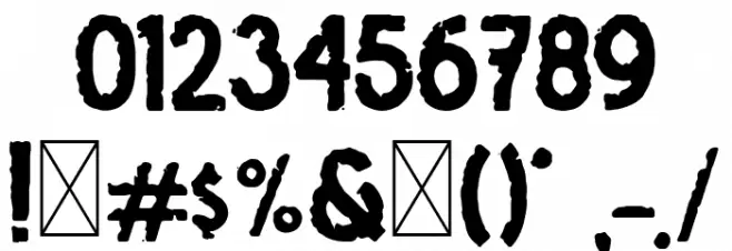 Osgiliath Rough Font OTHER CHARS