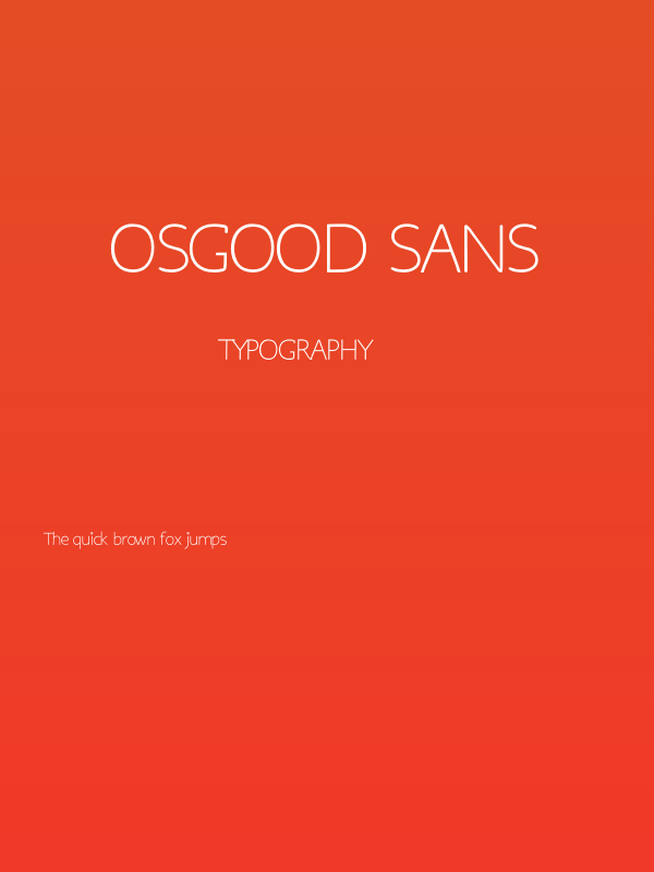 Osgood Sans Poster