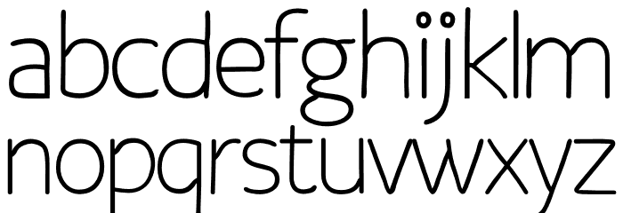 Osgood Sans Font LOWERCASE
