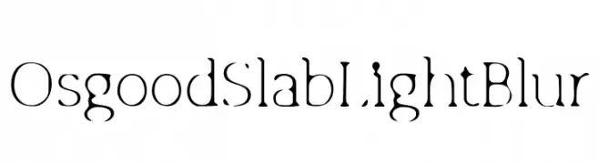 Osgood Slab Light Blur  フリーフォントのダウンロード