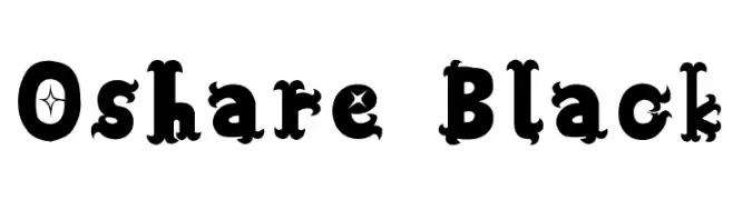Oshare Black  font caratteri gratis