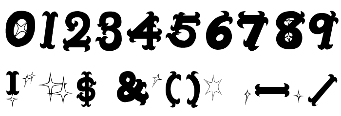 Oshare Black Font OTHER CHARS