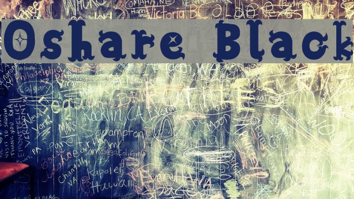 Oshare Black Font examples