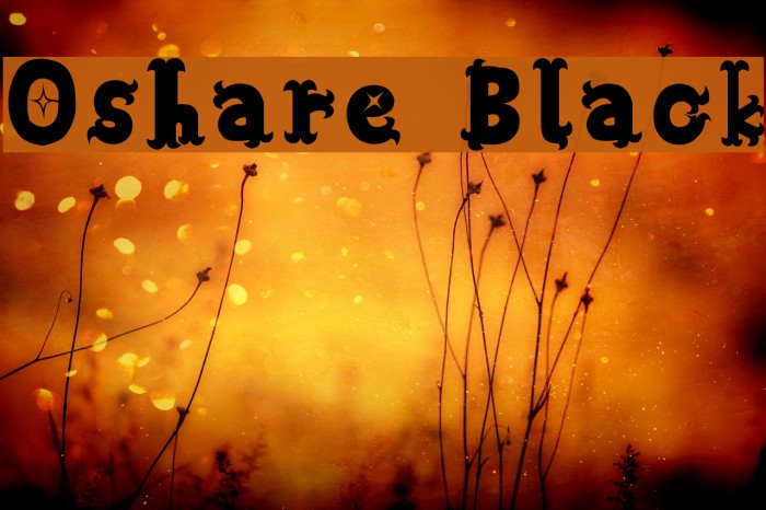 Oshare Black Font examples