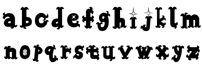 Oshare Black Font LOWERCASE
