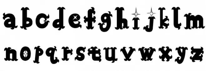 Oshare Black फ़ॉन्ट लोअरकेस