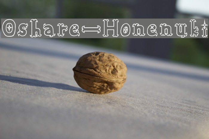 Oshare-Honenuki Font examples