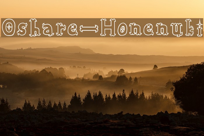 Oshare-Honenuki Font examples