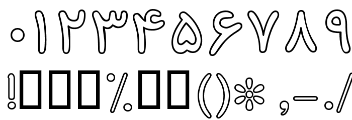 Oshtok Outline Font OTHER CHARS