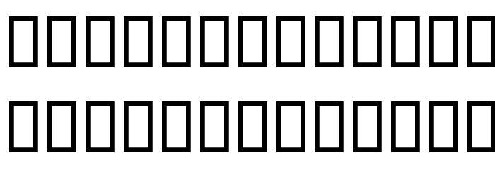 Oshtok Outline Font LOWERCASE