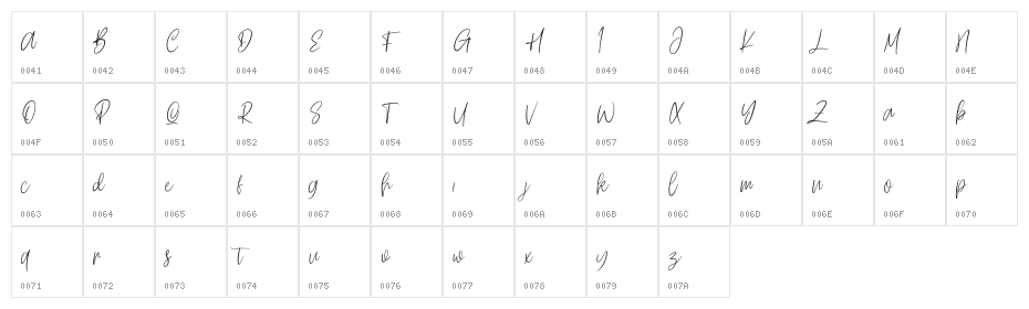 Osirish Free Character Map