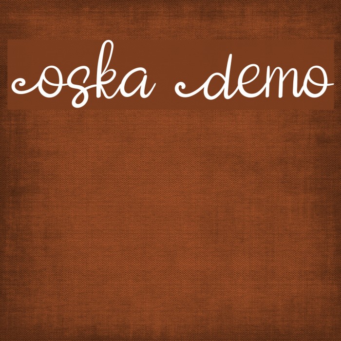 Oska- Demo Font examples