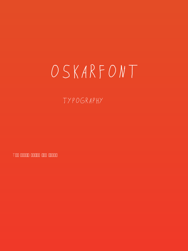 OskarFont Poster