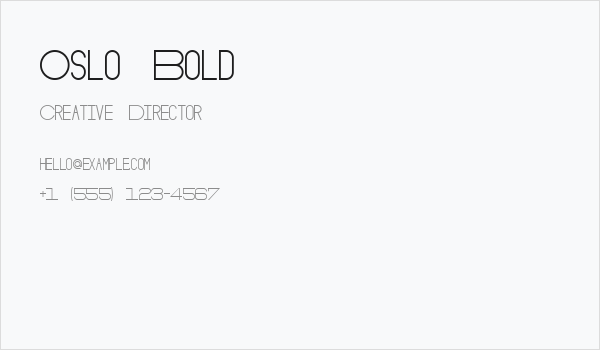 Oslo Bold Business Card