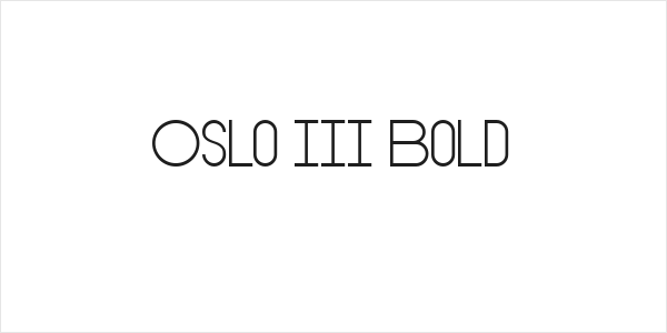 Oslo III Bold Logo
