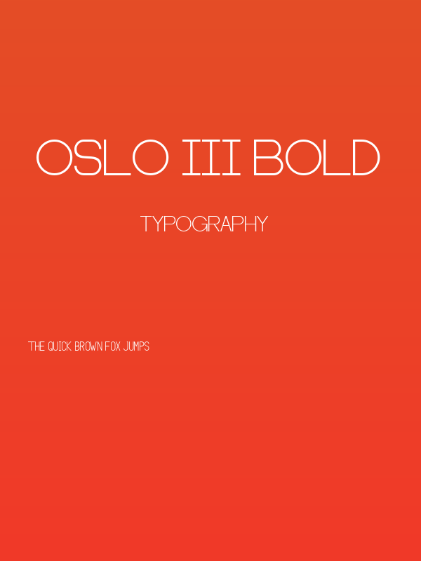 Oslo III Bold Poster