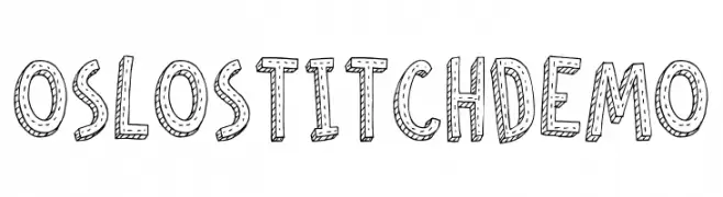 Oslo Stitch DEMO  नि: शुल्क फ़ॉन्ट्स डाउनलोड