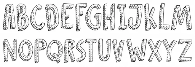 Oslo Stitch DEMO 字体 大写