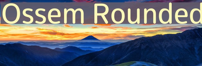 Ossem Rounded Font examples