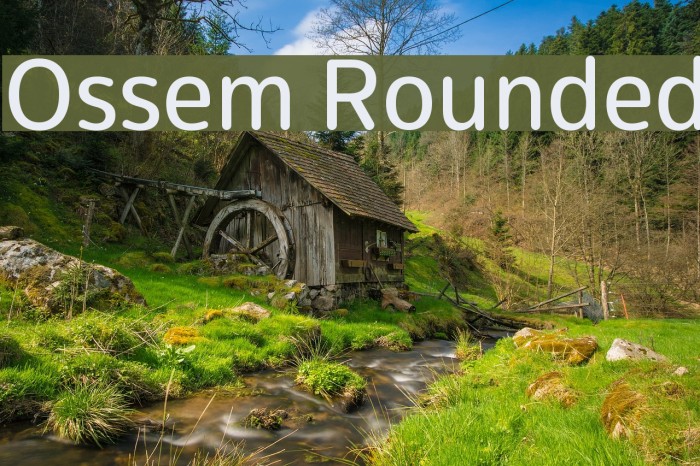 Ossem Rounded Font examples
