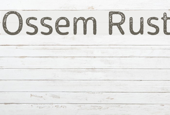 Ossem Rust Font examples