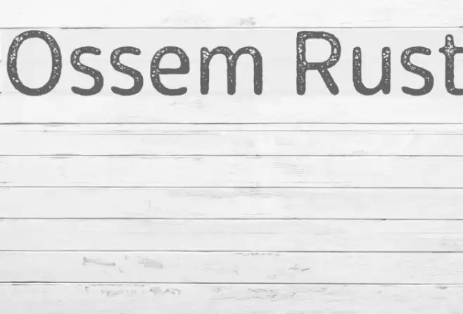 Ossem Rust Font examples