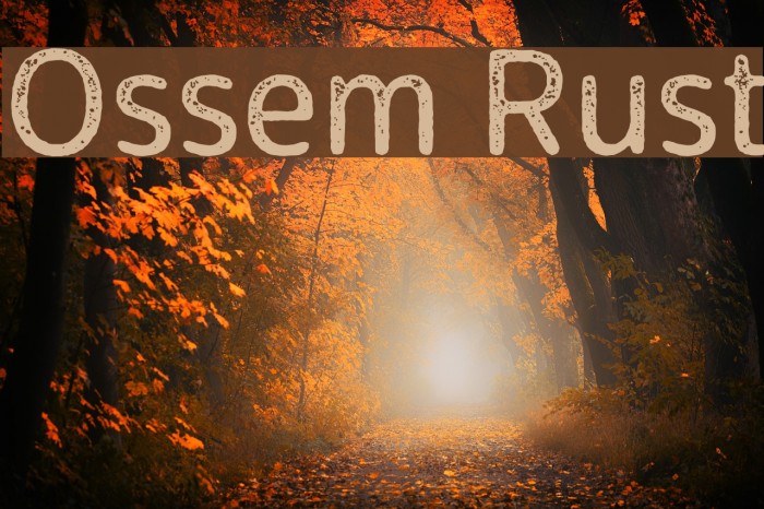Ossem Rust Font examples