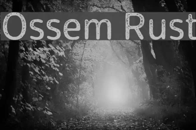 Ossem Rust Font examples