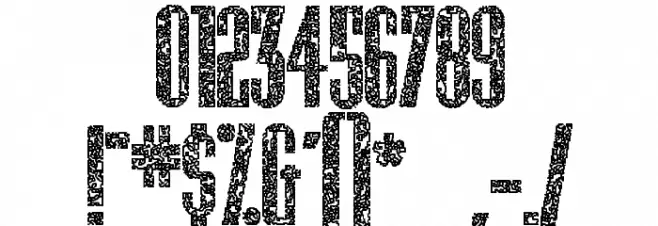 Osteo Corroded Font OTHER CHARS