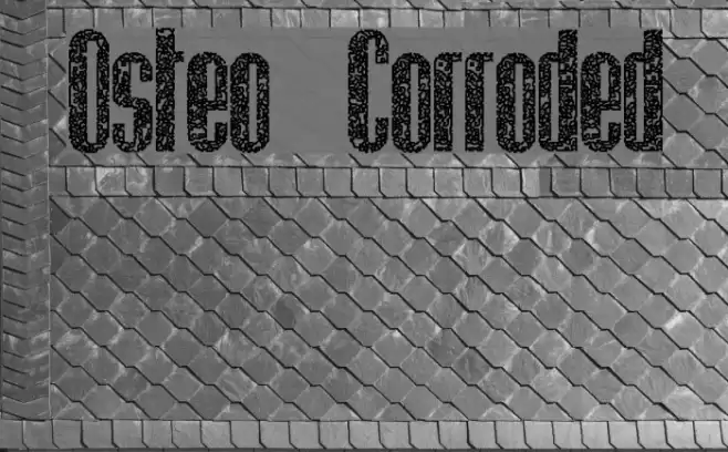 Osteo Corroded Font examples