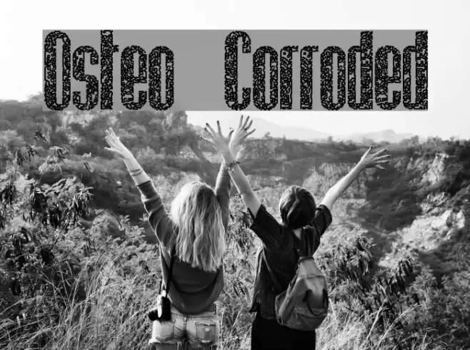 Osteo Corroded Font examples