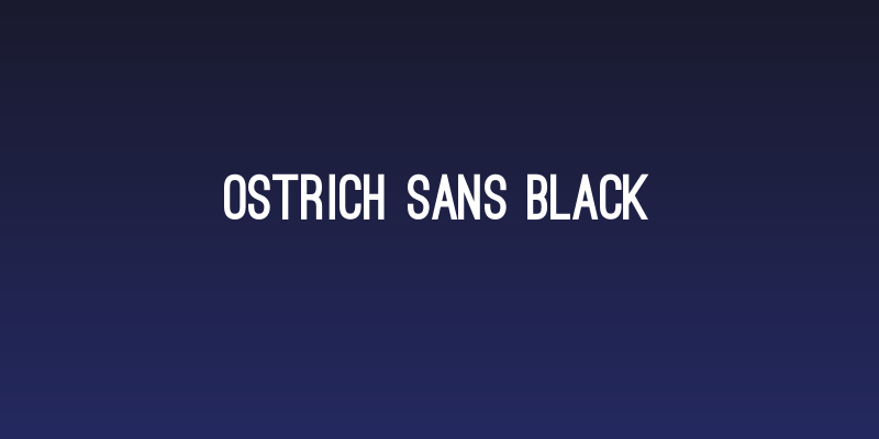 Ostrich Sans Black Social Header