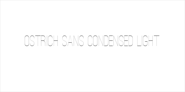 Ostrich Sans Condensed Light Logo