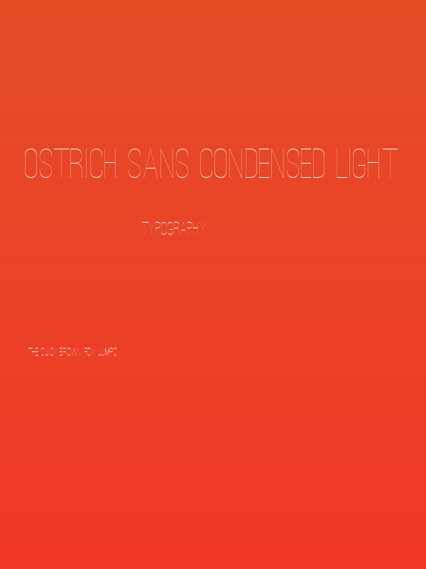 Ostrich Sans Condensed Light Poster