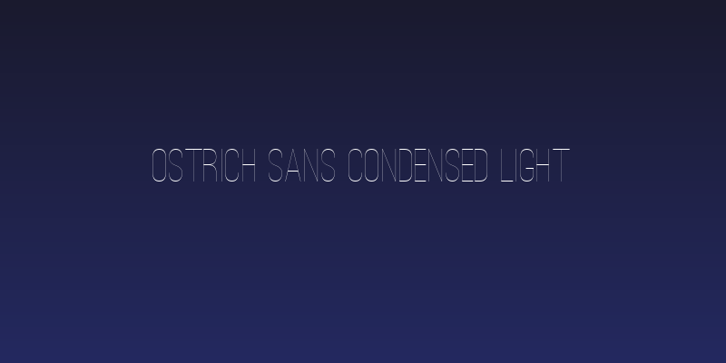 Ostrich Sans Condensed Light Social Header