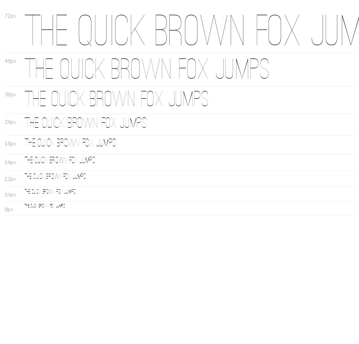 Ostrich Sans Condensed Light Waterfall