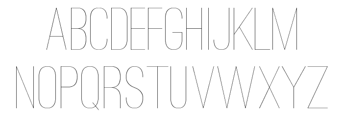 Ostrich Sans Condensed Light Font LOWERCASE