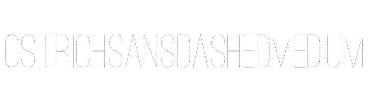 Ostrich Sans Dashed Medium  नि: शुल्क फ़ॉन्ट्स डाउनलोड