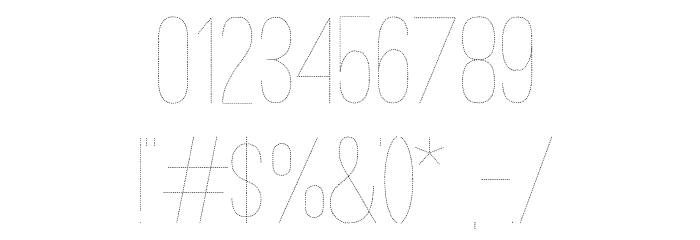 Ostrich Sans Dashed Medium Font OTHER CHARS