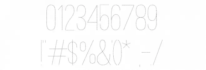 Ostrich Sans Dashed Medium Font OTHER CHARS