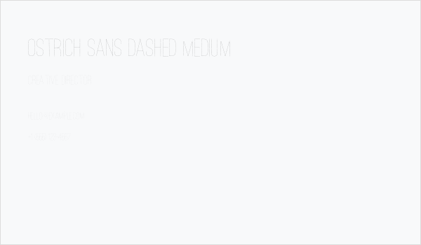 Ostrich Sans Dashed Medium Business Card