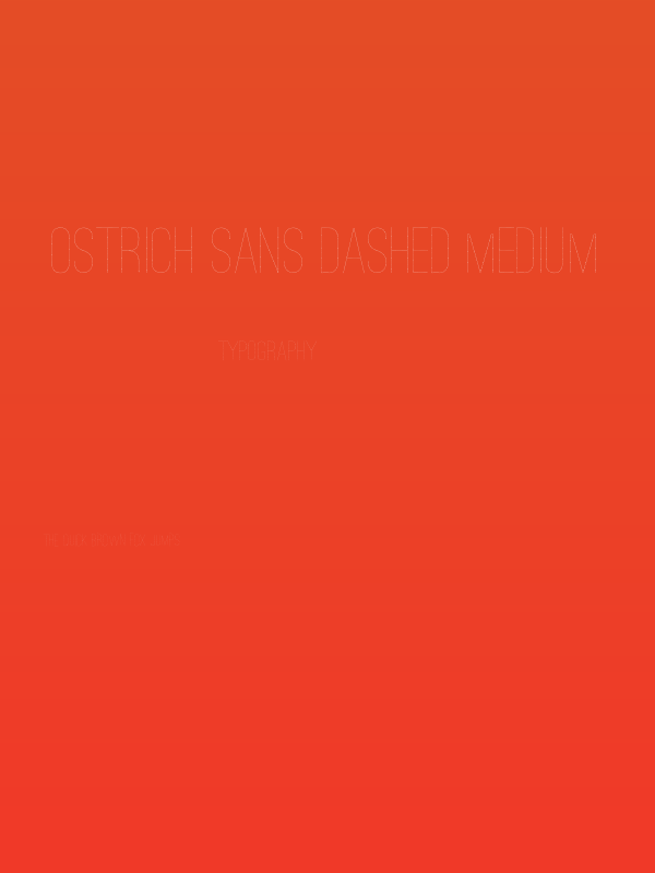 Ostrich Sans Dashed Medium Poster