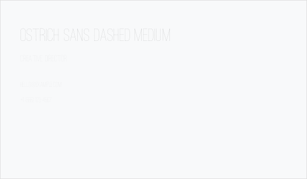 Ostrich Sans Dashed Medium Business Card