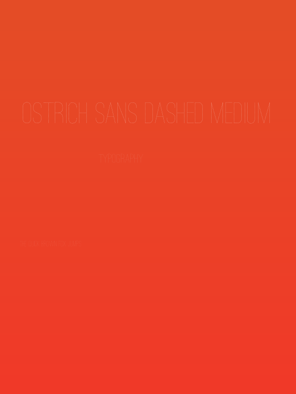Ostrich Sans Dashed Medium Poster