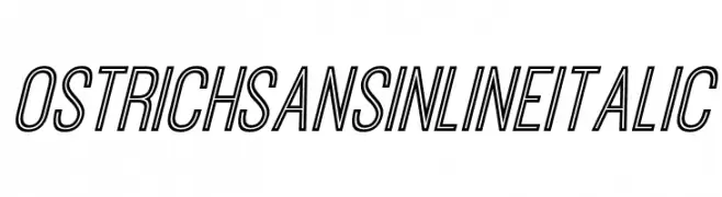 Ostrich Sans Inline Italic  Frei Schriftart Herunterladen