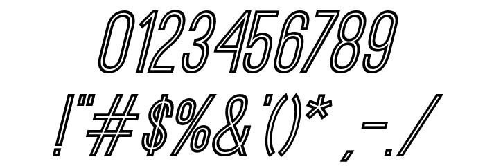 Ostrich Sans Inline Italic Font OTHER CHARS